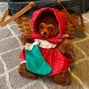 v i n t a g e :: primitive mcm style Wooden Carved Face Bear Christmas